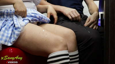 Jauna moksleivė masturbuojasi su bendraklasiu dėl namų darbų-xsanyAny